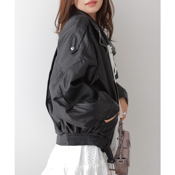 フェイクレザーライダースジャケット | VIVID LADY | 詳細画像35 