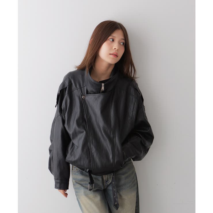 フェイクレザーライダースジャケット | VIVID LADY | 詳細画像5 