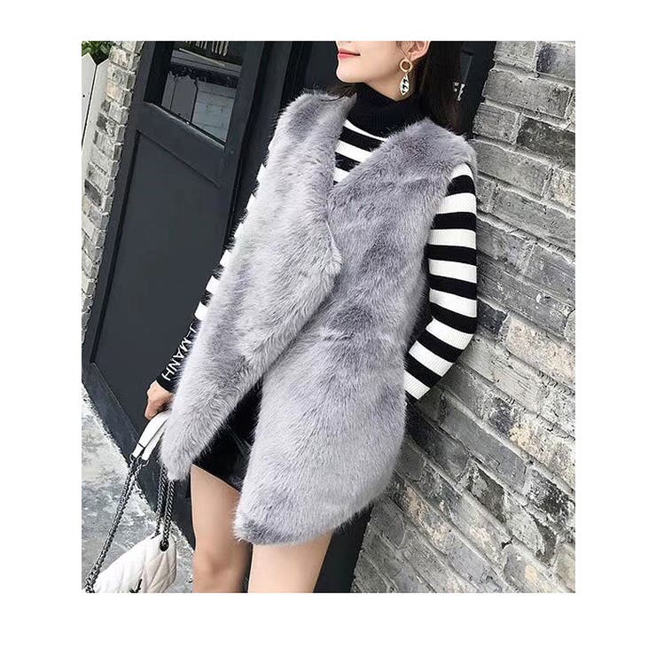 シンプルなデザインのファーベスト レディース エコファー | VIVID LADY | 詳細画像7 