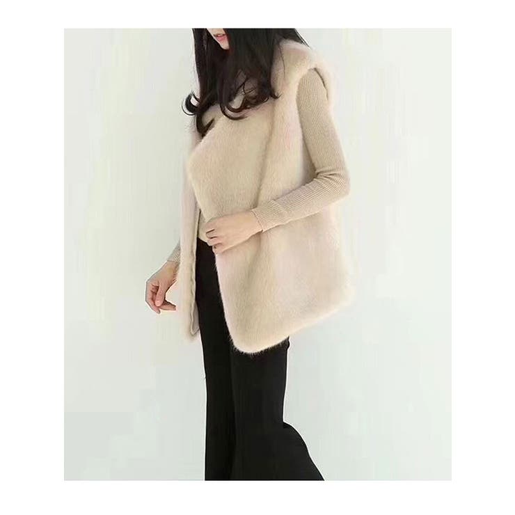 シンプルなデザインのファーベスト レディース エコファー | VIVID LADY | 詳細画像12 