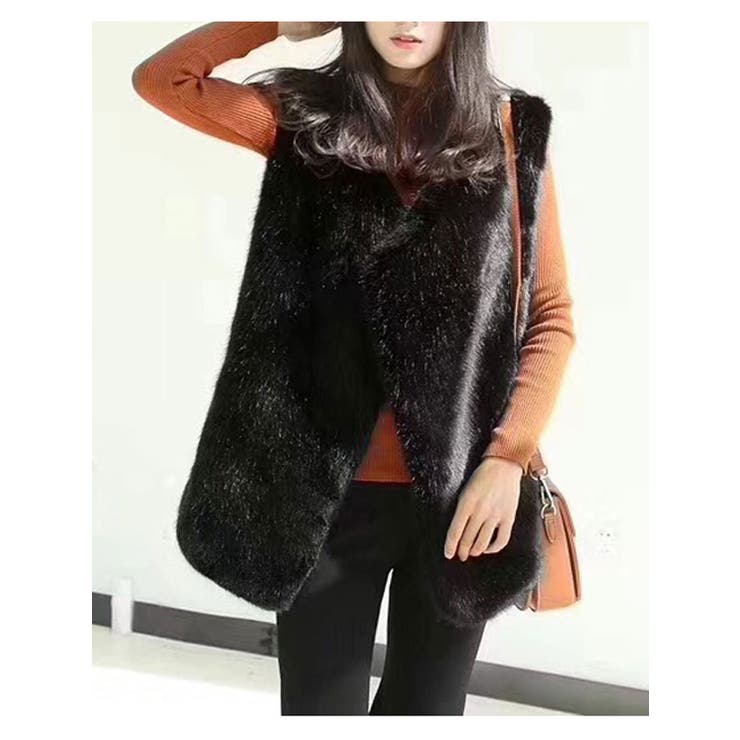 シンプルなデザインのファーベスト レディース エコファー | VIVID LADY | 詳細画像15 