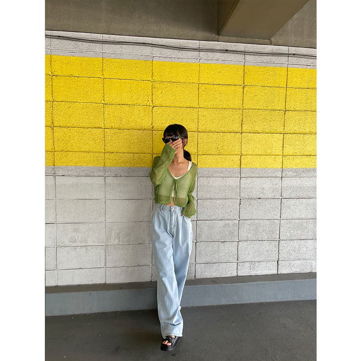 メッシュニットカーディガン長袖 クロップド丈 全4色 | VIVID LADY | 詳細画像25 