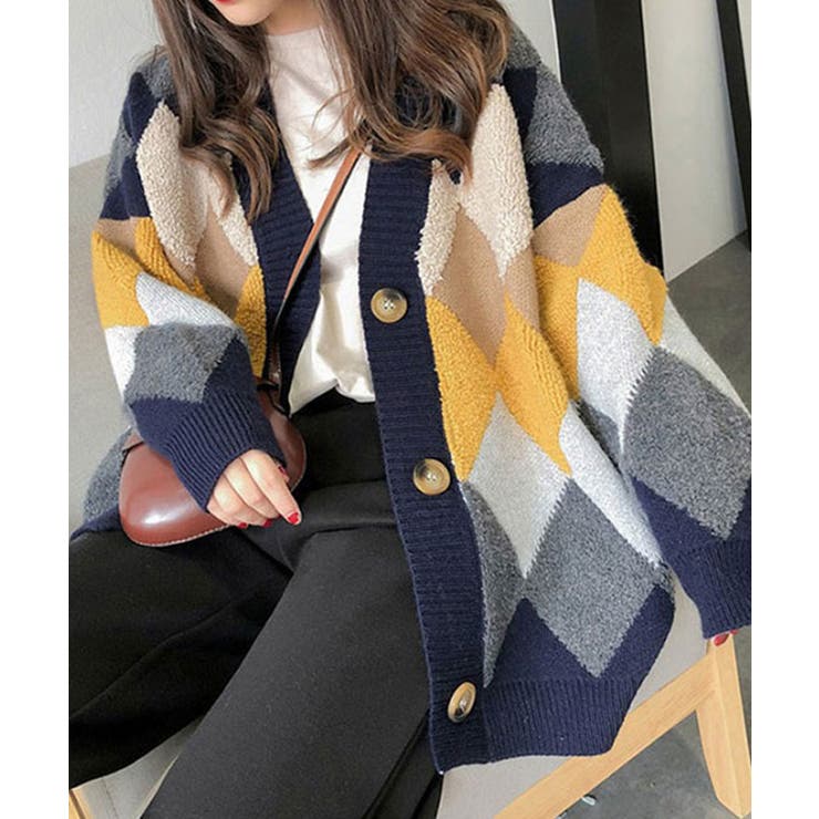 ネイビー | カーディガン ニットカーディガン ニット | VIVID LADY