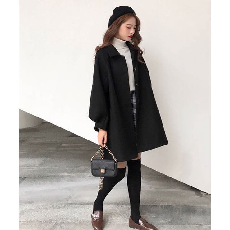 ボリューム袖ステンカラーコート レディース かわいい | VIVID LADY | 詳細画像3 