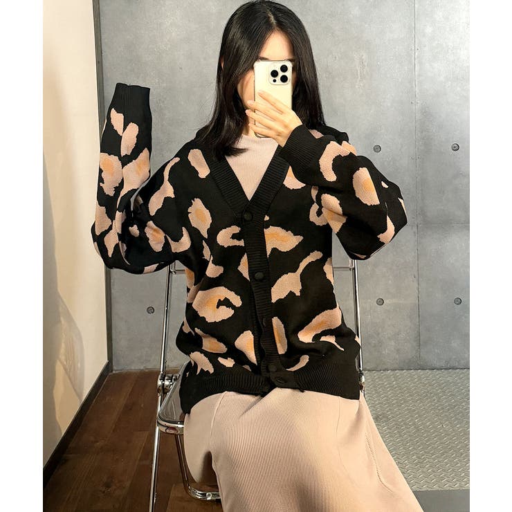 NEIGHBORHOOD⭐︎レオパード⭐︎カーディガン NEIGHBORHOOD レオパード柄カーディガン M