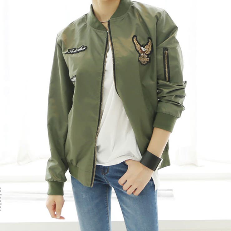 イーグル刺繍ブルゾンジャケット Ma 1 品番 Kh Vivid Lady ビビッドレディー のレディース ファッション通販 Shoplist ショップリスト