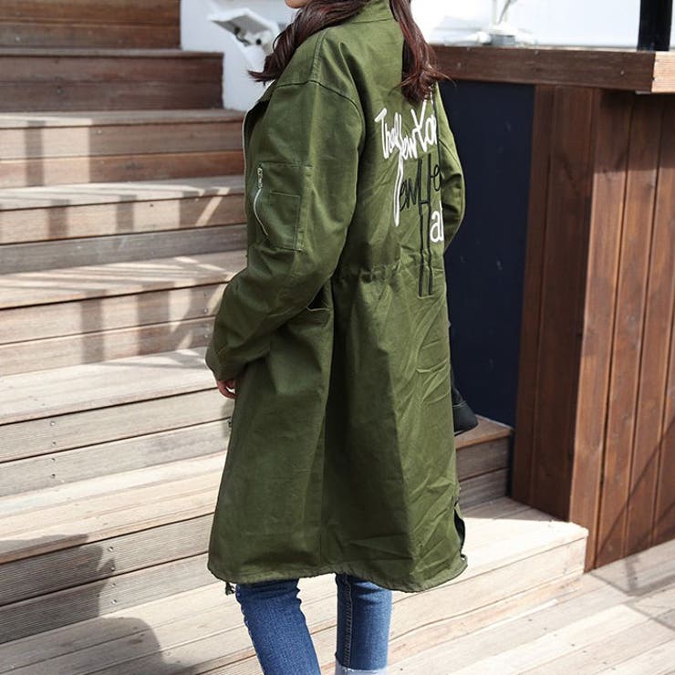 ロングモッズコート ジャケット 後ろ刺繍文字 品番 Kh Vivid Lady ビビッドレディー のレディース ファッション通販 Shoplist ショップリスト