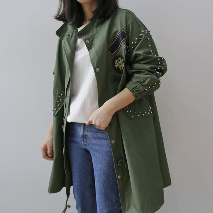 ビーズスタッズワッペンモッズコート レディース 春 品番 Kh Vivid Lady ビビッドレディー のレディース ファッション通販 Shoplist ショップリスト