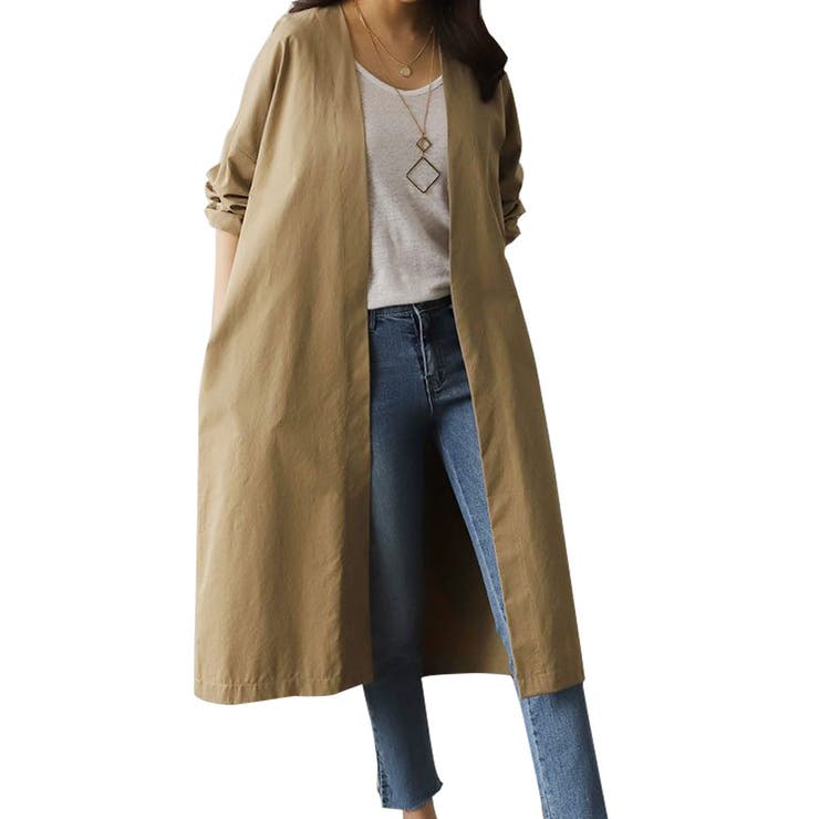 ノーカラーコート スプリング ロングコート 品番 Kh Vivid Lady ビビッドレディー のレディースファッション通販 Shoplist ショップリスト