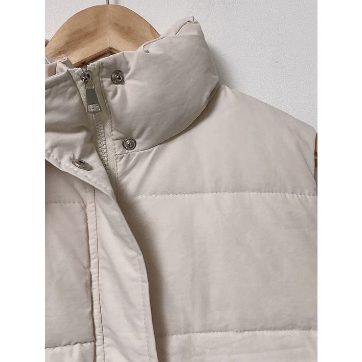 EIDER POP βウェルディングダウンベスト_Light Beige egg down vest / beige （パーフェクトシルエットダウンコート