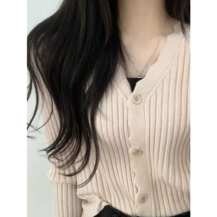 パステルカラー リブ vネック | VIVID LADY | 詳細画像12 