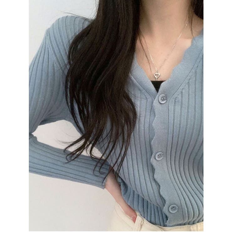 パステルカラー リブ vネック | VIVID LADY | 詳細画像15 