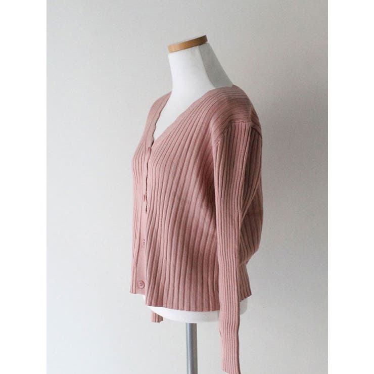 パステルカラー リブ vネック | VIVID LADY | 詳細画像3 