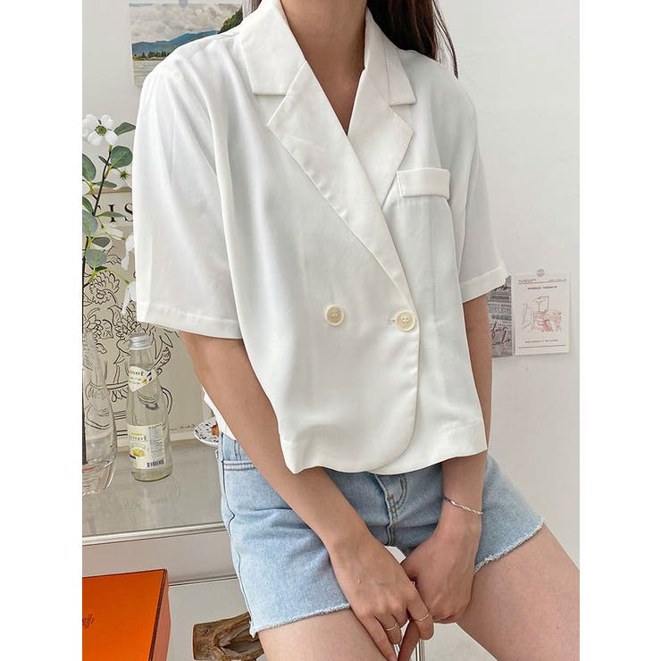 Doux archives 24SS サップ半袖ジャケット　アイボリー 楽天市場】サップ半袖ジャケット／ドゥ アルシーヴ（Doux