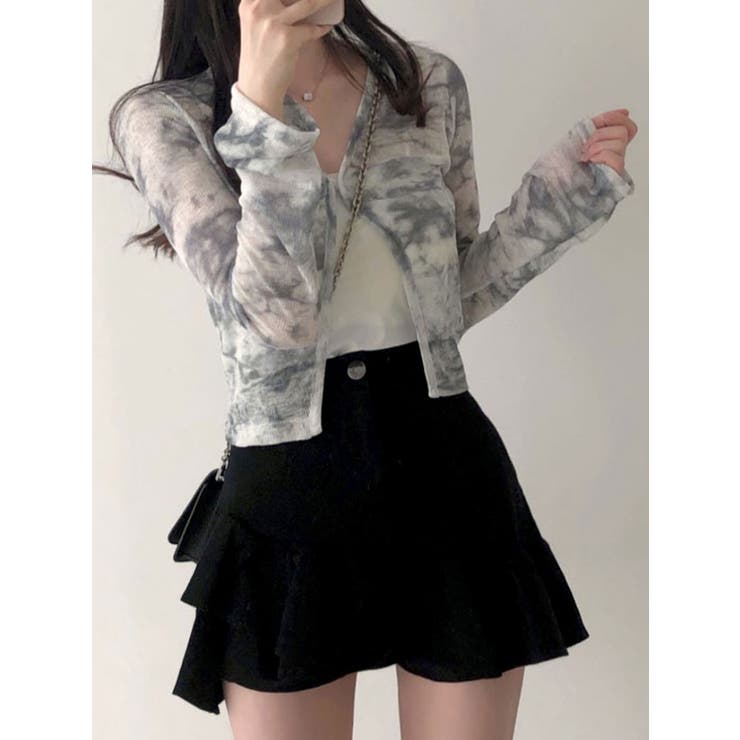 AMBIDEX Store △数字刺繍 クルーカーディガン(F グレー): l