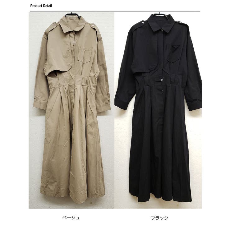 2wayトレンチコートワンピース オーバーフィット ジャケット