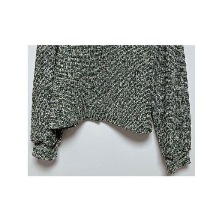 ツイードvネックパフシャーリングジャケットレディース 秋 ツイード | VIVID LADY | 詳細画像6 