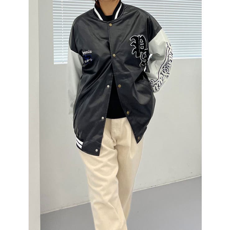 ロゴ入りオーバーフィットブルゾン 全2色 レディース[品番