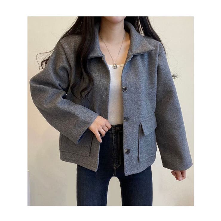 モダンショート丈ステンカラージャケット 全3色 レディース | VIVID LADY | 詳細画像14 