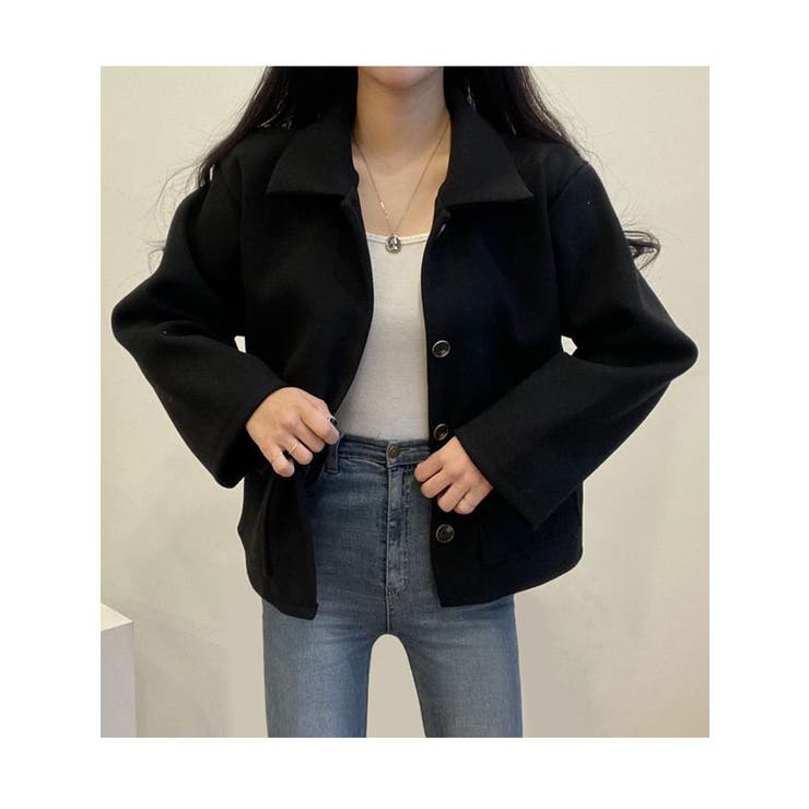 モダンショート丈ステンカラージャケット 全3色 レディース | VIVID LADY | 詳細画像15 