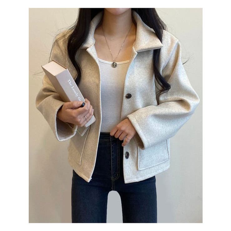 モダンショート丈ステンカラージャケット 全3色 レディース | VIVID LADY | 詳細画像2 