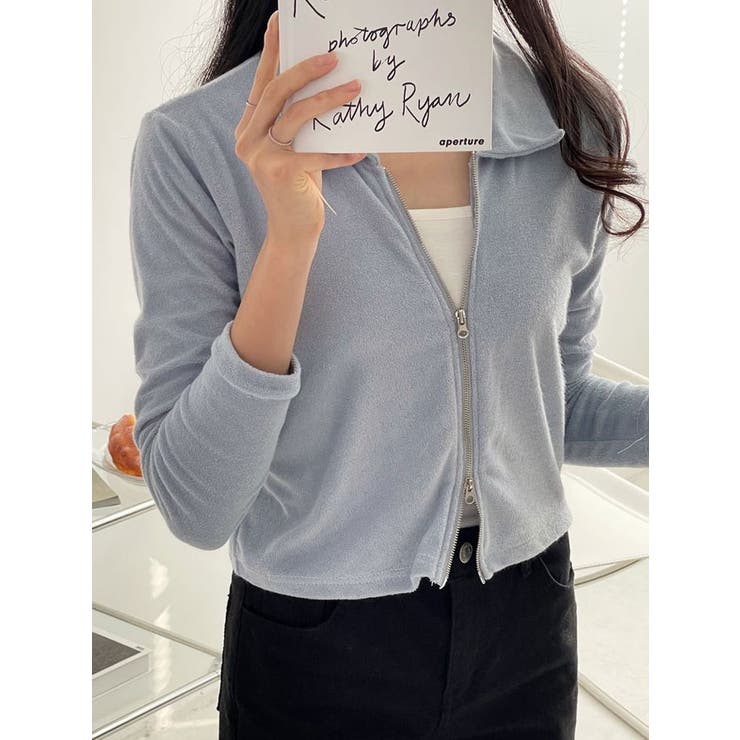 襟付きジップアップジャケット 全5色 レディース | VIVID LADY | 詳細画像9 