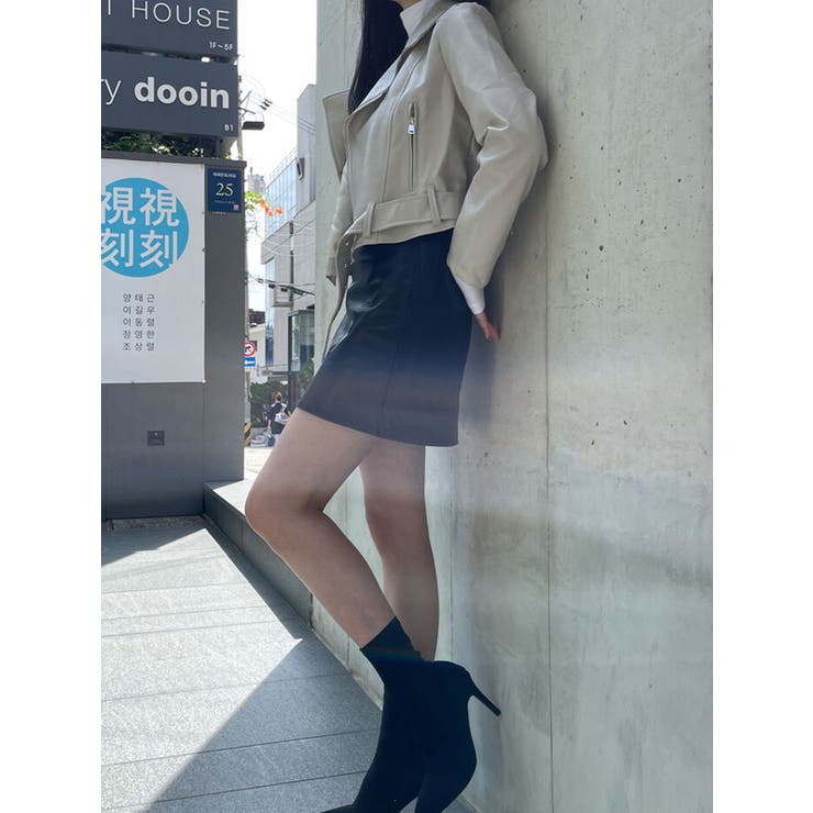 春ベルト付きレザージャケット 全4色 レディース | VIVID LADY | 詳細画像13 