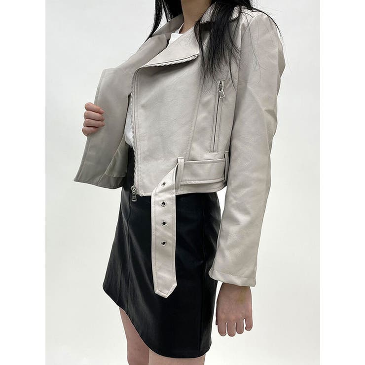 春ベルト付きレザージャケット 全4色 レディース | VIVID LADY | 詳細画像3 