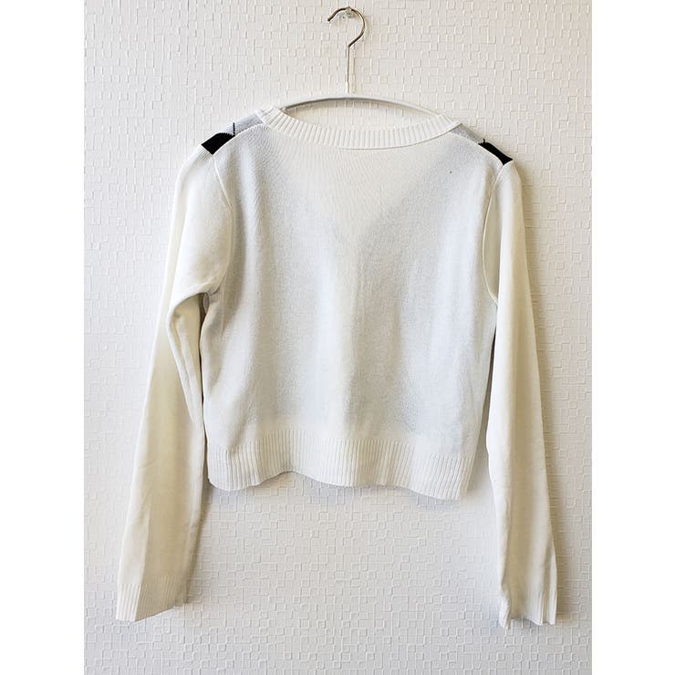 春アーガイル柄vネックカーディガン 全2色 レディース | VIVID LADY | 詳細画像4 