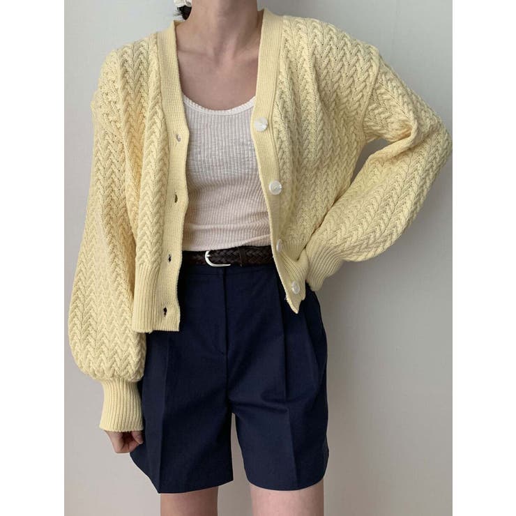 櫛のパターンニットカーディガン 全5色 レディース | VIVID LADY | 詳細画像8 