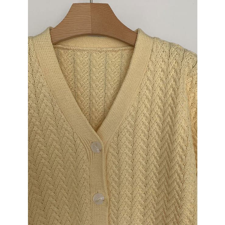 櫛のパターンニットカーディガン 全5色 レディース | VIVID LADY | 詳細画像5 