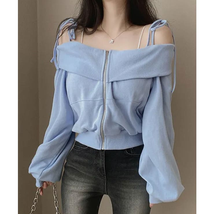 肩紐付き オフショルダー スウェット | VIVID LADY | 詳細画像15