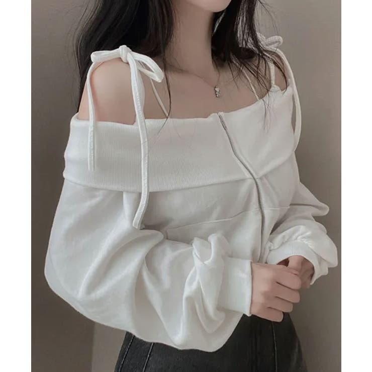 肩紐付き オフショルダー スウェット | VIVID LADY | 詳細画像4