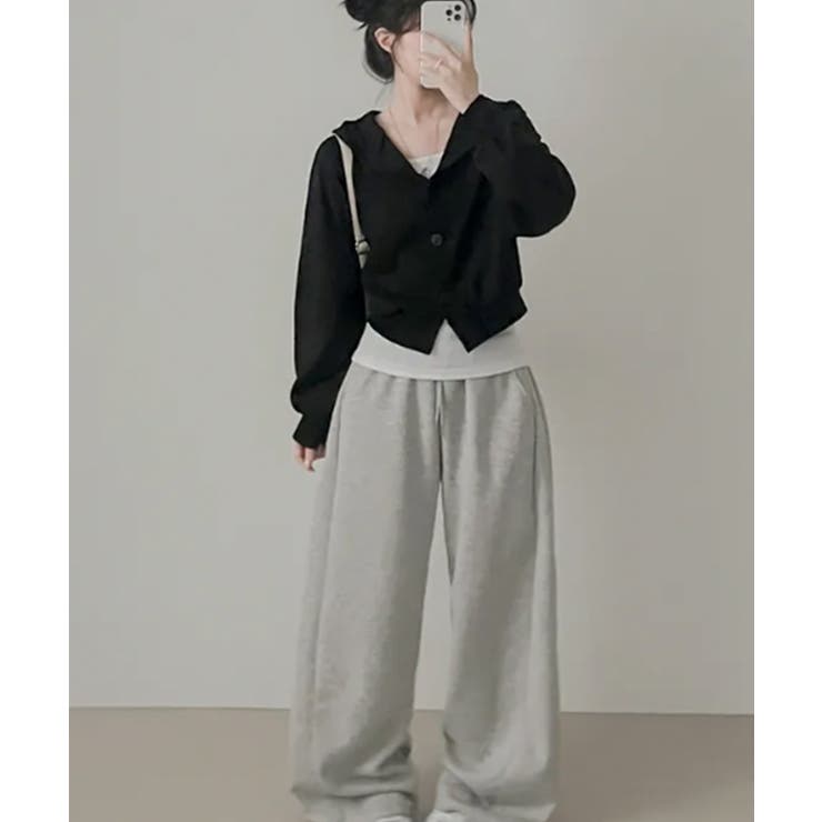 ボタン付きクロップド丈スウェットパーカー | VIVID LADY | 詳細画像9 