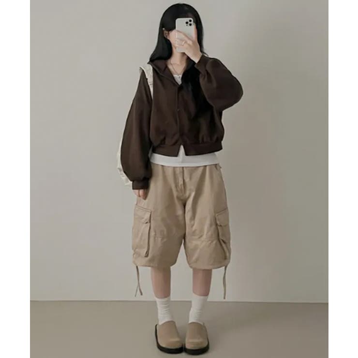 ボタン付きクロップド丈スウェットパーカー | VIVID LADY | 詳細画像26 