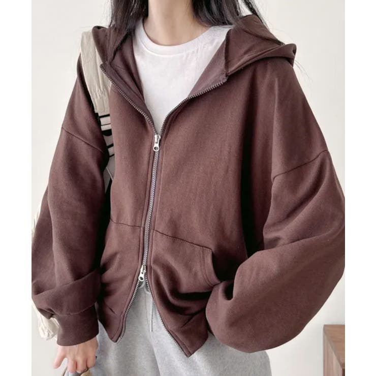 オーバーサイズダブルジップパーカー[品番：KH000015722]｜VIVID LADY