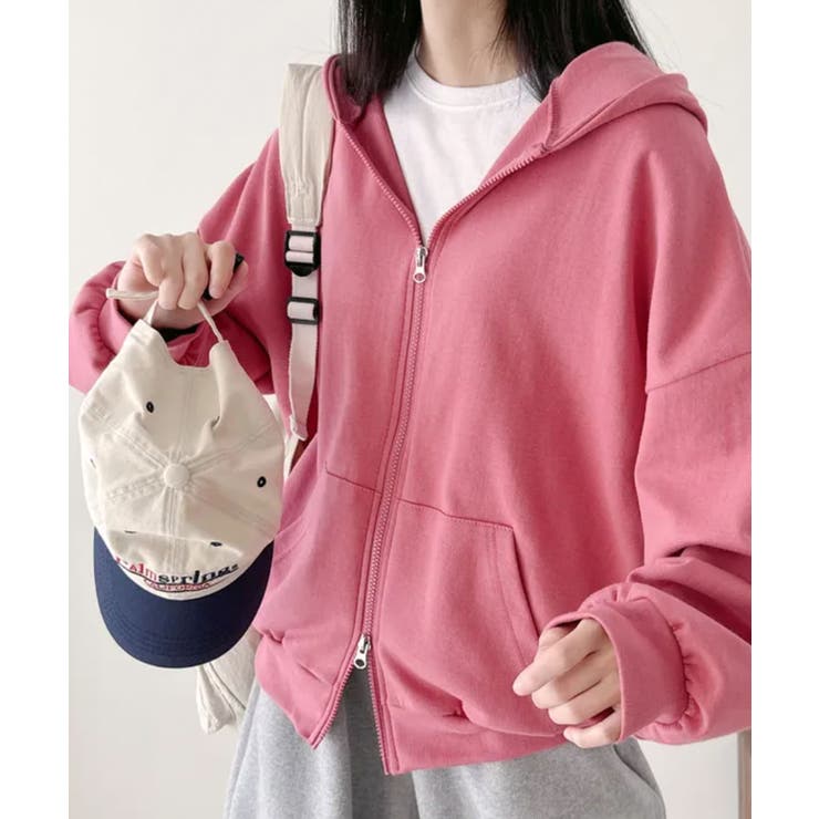 オーバーサイズダブルジップパーカー | VIVID LADY | 詳細画像7 
