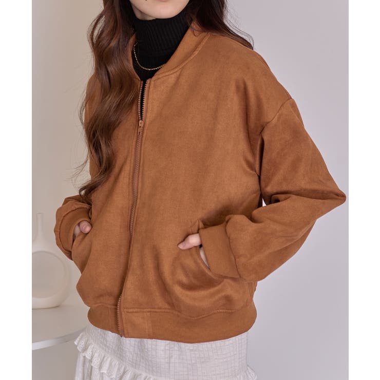 Wジップ スエード風ブルゾン | VIVID LADY | 詳細画像1 