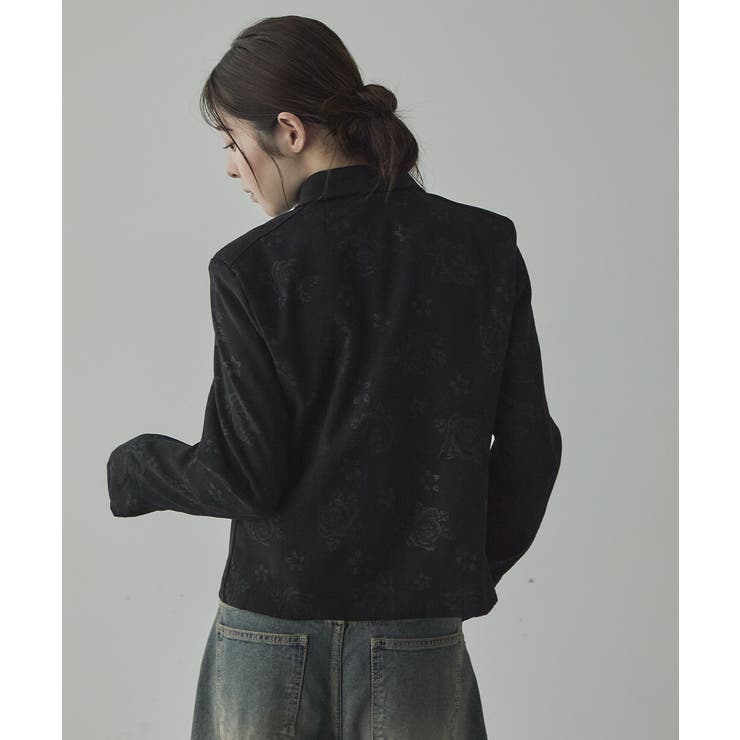 ローズジャガード ジップアップブルゾン | VIVID LADY | 詳細画像4 