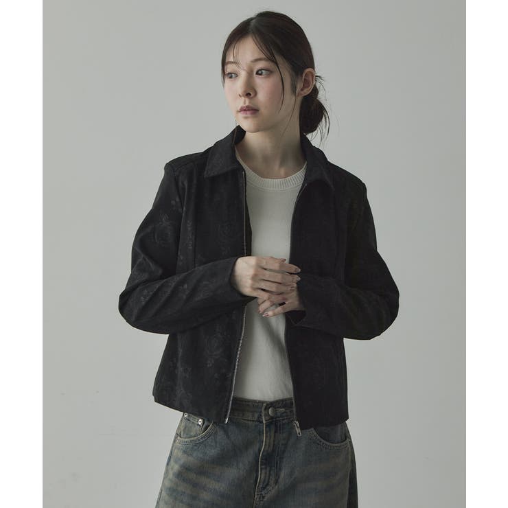 ローズジャガード ジップアップブルゾン | VIVID LADY | 詳細画像10 