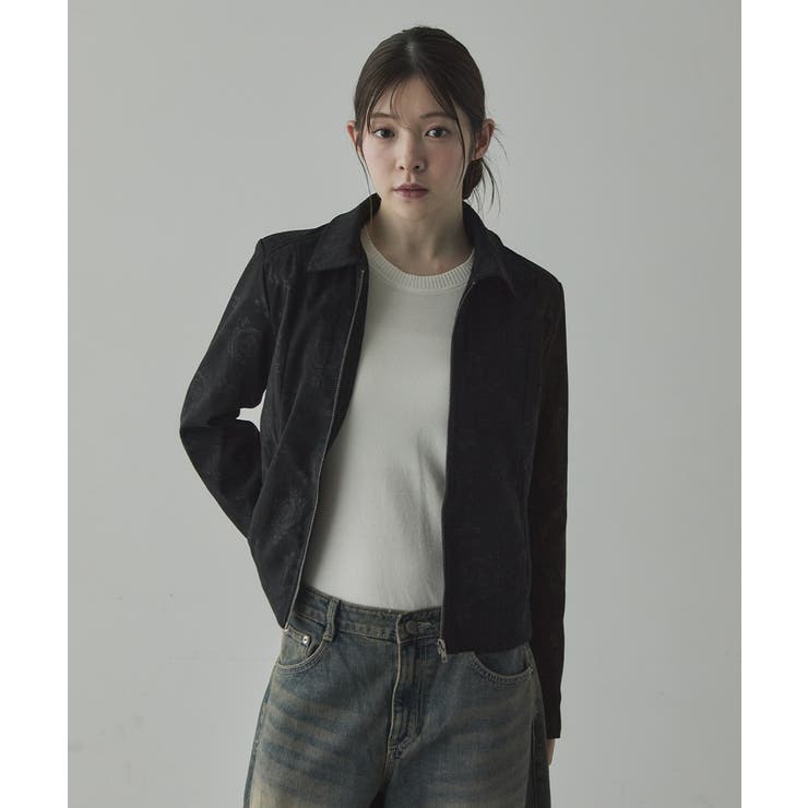 ローズジャガード ジップアップブルゾン | VIVID LADY | 詳細画像11 