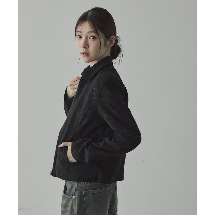 ローズジャガード ジップアップブルゾン | VIVID LADY | 詳細画像12 