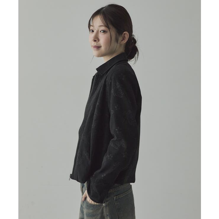 ローズジャガード ジップアップブルゾン | VIVID LADY | 詳細画像14 