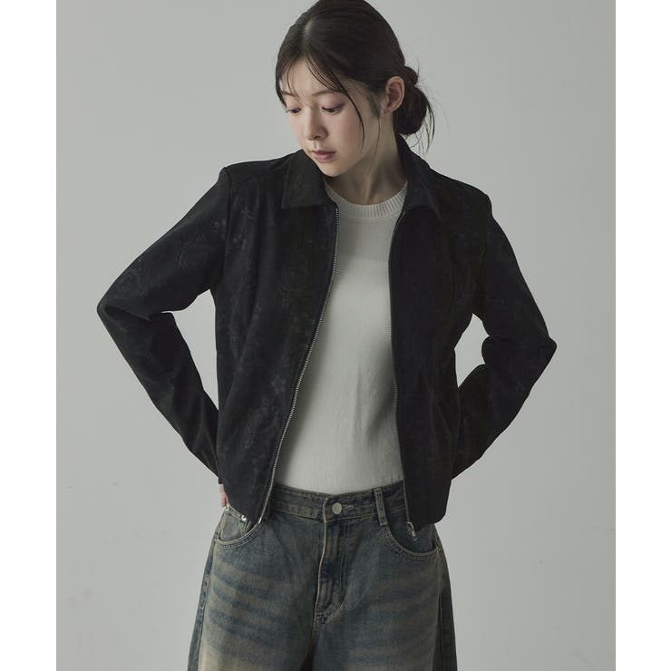 ローズジャガード ジップアップブルゾン | VIVID LADY | 詳細画像15 