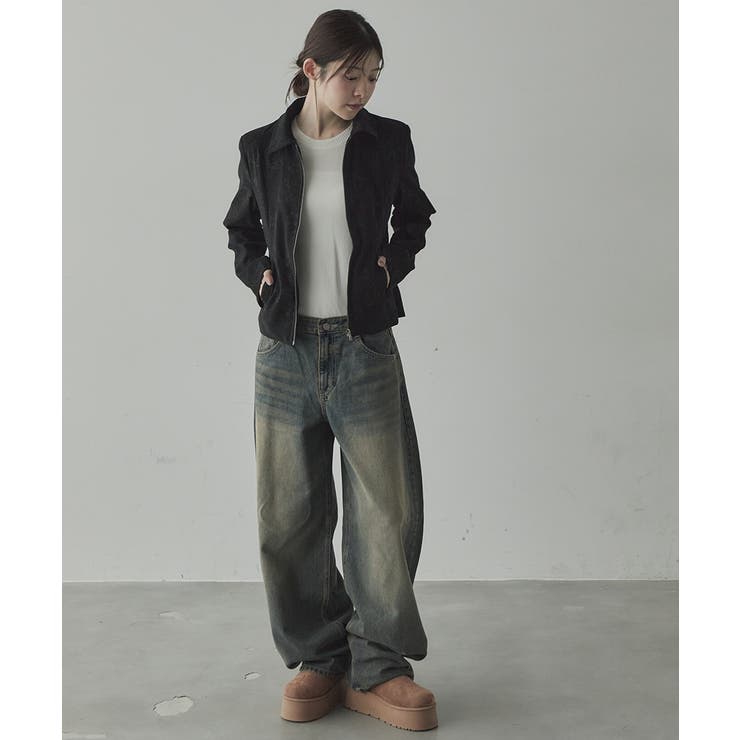 ローズジャガード ジップアップブルゾン | VIVID LADY | 詳細画像17 