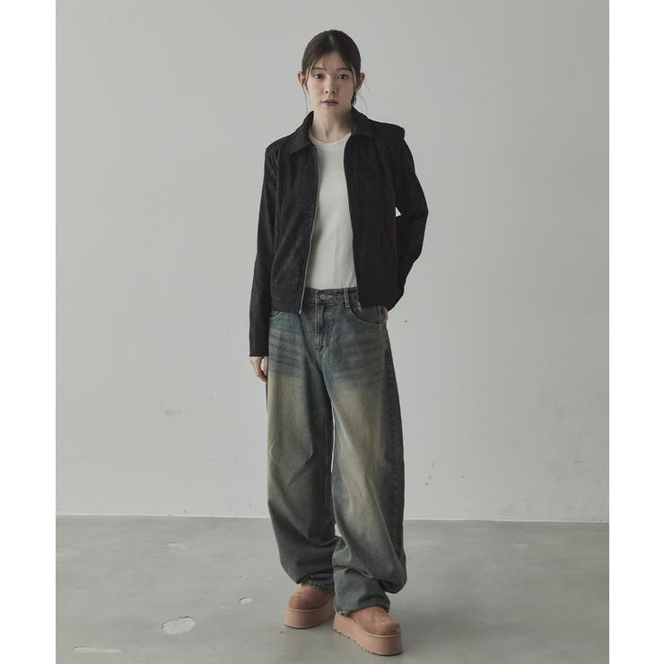 ローズジャガード ジップアップブルゾン | VIVID LADY | 詳細画像21 