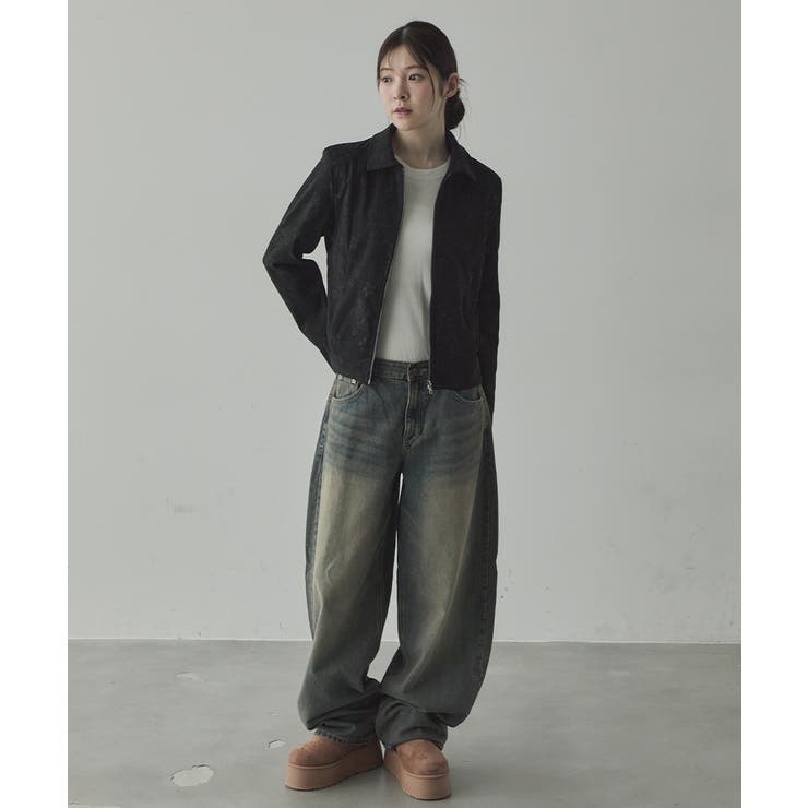 ローズジャガード ジップアップブルゾン | VIVID LADY | 詳細画像22 