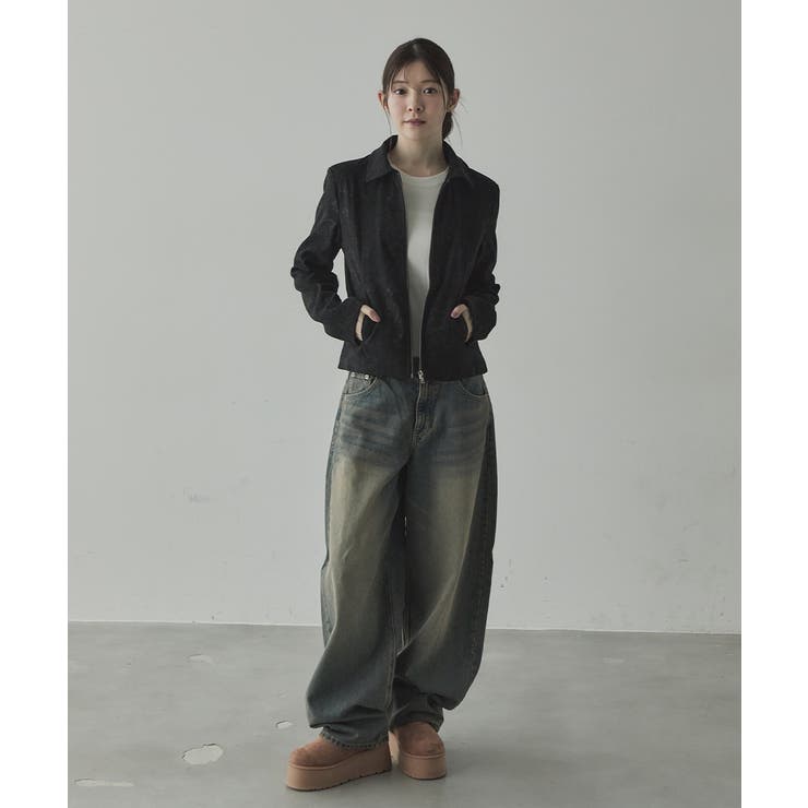 ローズジャガード ジップアップブルゾン | VIVID LADY | 詳細画像23 