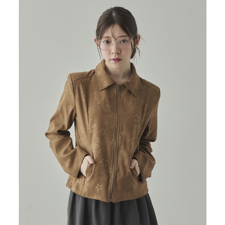 ローズジャガード ジップアップブルゾン | VIVID LADY | 詳細画像25 