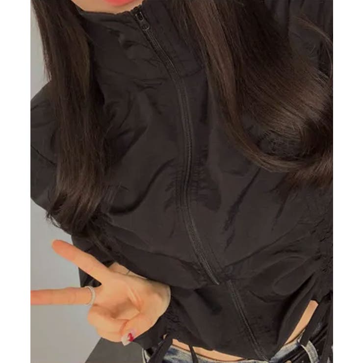 ダブルシャーリング スタンドネック ショート丈ブルゾン | VIVID LADY | 詳細画像18 